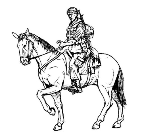 CMK US mounted soldier in Afganistan (1 fig & horse) 1:35 (129-F35208)