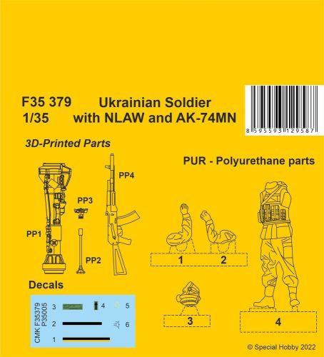 CMK Ukranian Soldier with NLAW and AK-74MN 1:35 (129-F35379)