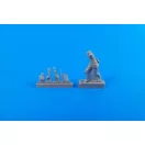 CMK German WWII Motocycle Rider (pushing his machine)for Tamiya BMW kit 1:48 (129-F48309)