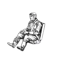   CMK Bf 109G German Pilot, seated (for Eduard kits) 1:48 (129-F48368)