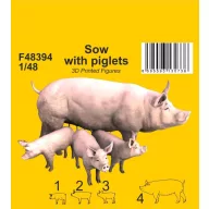 CMK Sow with piglets 1:48 (129-F48394)