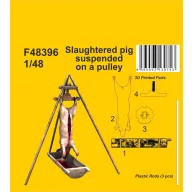 CMK Slaughtered pig suspended on a pulley 1:48 (129-F48396)