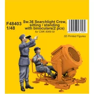   CMK Sw.36 Searchlight Crew, sitting / standing with binoculars 1:48 (129-F48403)