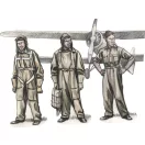 CMK Czechoslovak pre-WWII pilots, (3 fig) 1:72 (129-F72325)
