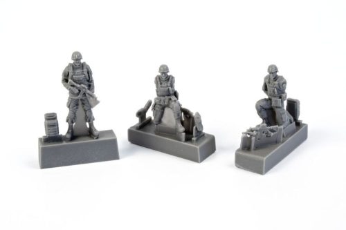 CMK Two Kneeling Soldiers and Commanding Officer,US Army Infantry Squad 2nd Division 1:72 (129-F72343)