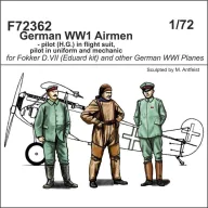   CMK German WW1 Airmen-pilot(H.G.)in flight suit,pilot in uniform a.mechanic 1:72 (129-F72362)