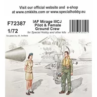  CMK IAF Mirage IIICJ Pilot & Female Ground Crew 1:72 (129-F72387)