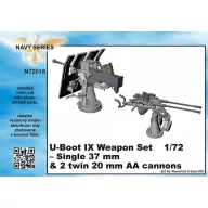   CMK U-Boot IX Weapon Set-Single37mm&2twin20m AA cannons for Revell kit 1:72 (129-N72018)
