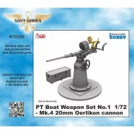   CMK PT Boat Weapon Set No.1 - Mk.4 20mm Oerlikon cannon 1:72 (129-N72030)