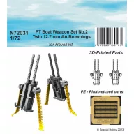   CMK PT Boat Weapon Set No.2 - Twin 12.7 mm AA Brownings (2 printed pcs) 1/72 1:72 (129-N72031)