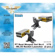   CMK PT Boat Weapon Set No.4 - Mk.50 Rocket Launcher (2 pcs.) 1:72 (129-N72040)