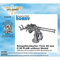   CMK Kriegsfischkutter Twin 20 mm C/30 FLAK without Shield 1:72 (129-N72048)
