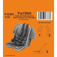   CMK Fw190A Seat and Side Section Back Armour (w/ harness) for Revell 1:32 (129-P32005)
