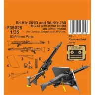   CMK Sd.Kfz 251D/250A MG 42 with armor shiels and pivot mount for Tamiya and Dragon kits (129-P35025)