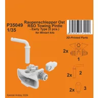   CMK Raupenschlepper Ost RSO Towing Pintle - Early Type (2 pcs.) for Miniart 1:35 (129-P35049)