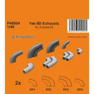 CMK Yak-9D Exhausts 1:48 (129-P48004)