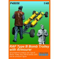 CMK RAF Type B Bomb Trolley with Armourer 1:48 (129-P48056)
