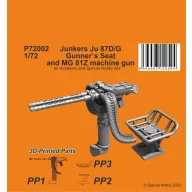   CMK Ju 87D/G Gunner's Seat and MG 81Z machine gun / for Academy/SH 1:72 (129-P72002)