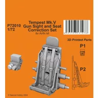   CMK Tempest Mk.V Gun Sight and Seat Correction Set for Airfix kit 1:72 (129-P72010)