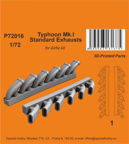 CMK Typhoon Mk.I Standard Exhausts / for Airfix kit 1:72 (129-P72016)