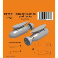 CMK Tempest Bombs (1000 Lb) and racks 1:72 (129-P72021)