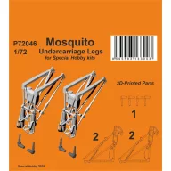   CMK Mosquito Undercarriage Legs for Special Hobby 1:72 (129-P72046)