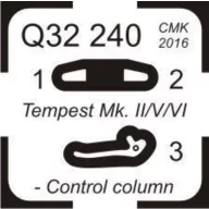 CMK Tempest Mk.II/V/VI-Control column 1:32 (129-Q32240)