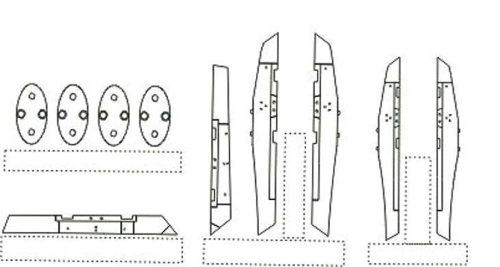 CMK JAS-39C/D Wing and fuselage pylons for Italeri kit  (129-Q48067)