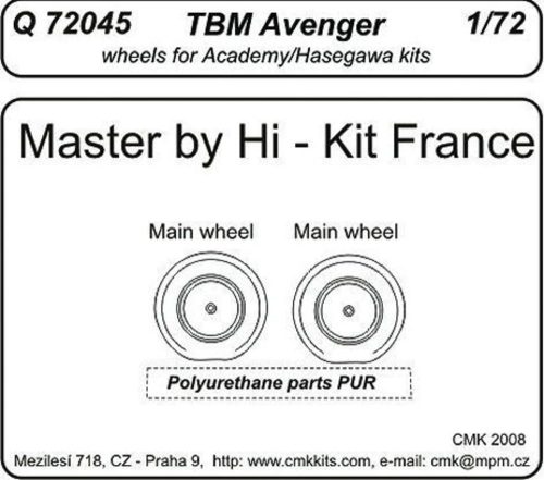 CMK TBM Avenger wheels  (129-Q72045)