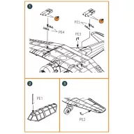   Clear Prop Accessories Ki-51 Sonia (all versions) PE parts for CP kits CP14401/CP14402/CP14403 1:144 (CPA144001)