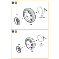   Clear Prop Accessories Lynx wheel set for Revell kits 1:32 (CPA32009)