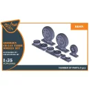 Clear Prop Accessories CH-54A Tarhe wheel set for ICM kits 1:35 (CPA35002)