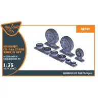   Clear Prop Accessories CH-54A Tarhe wheel set for ICM kits 1:35 (CPA35002)