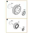 Clear Prop Accessories CH-54A Tarhe wheel set for ICM kits 1:35 (CPA35002)