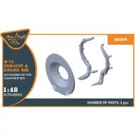   Clear Prop Accessories Hawk H-75 M/N/O resin exhaust for CP kits CP4803/CP4804 1:48 (CPA48005)