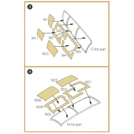   Clear Prop Accessories OV-10 A/D Bronko painting mask for ICM kits 48300/48301 1:48 (CPA48010)
