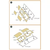   Clear Prop Accessories OV-10 A/D Bronko double-sided painting mask for ICM kits 48300/48301 1:48 (CPA48011)
