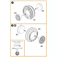 Clear Prop Accessories TB.2 wheel set 1:48 (CPA48017)