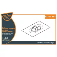   Clear Prop Accessories I-16 vacuum formed canopy (early version) for CP kit 1:48 (CPA48024)