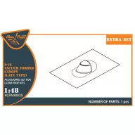   Clear Prop Accessories I-16 vacuum formed canopy (late version) for CP kit 1:48 (CPA48025)