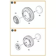 Clear Prop Accessories Mirage-2000 wheel set 1:48 (CPA48035)