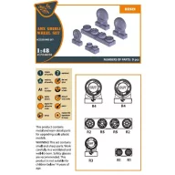   Clear Prop Accessories AMX Ghibli wheel set for Kinetic, HobbyBoss kits 1:48 (CPA48038)