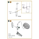 Clear Prop Accessories XA2D-1, A2D-1 Skyshark main landing legs for CP kits 1:48 (CPA48040)