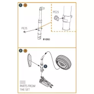   Clear Prop Accessories XA2D-1, A2D-1 Skyshark main landing legs for CP kits 1:48 (CPA48040)
