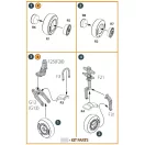 Clear Prop Accessories Gloster E28/39 Pioneer wheel set 1:48 (CPA48044)