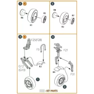   Clear Prop Accessories Gloster E28/39 Pioneer wheel set 1:48 (CPA48044)