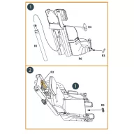   Clear Prop Accessories F-86A Ejection seat early for CP kits 1:48 (CPA48047)