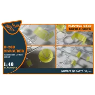   Clear Prop Accessories B-26B Marauder double-sided painting mask for ICM kit 1:48 (CPA48048)
