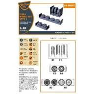   Clear Prop Accessories F-86A wheel set type 1 for CP kits 1:48 (CPA48052)