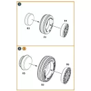 Clear Prop Accessories F-86A wheel set type 1 for CP kits 1:48 (CPA48052)